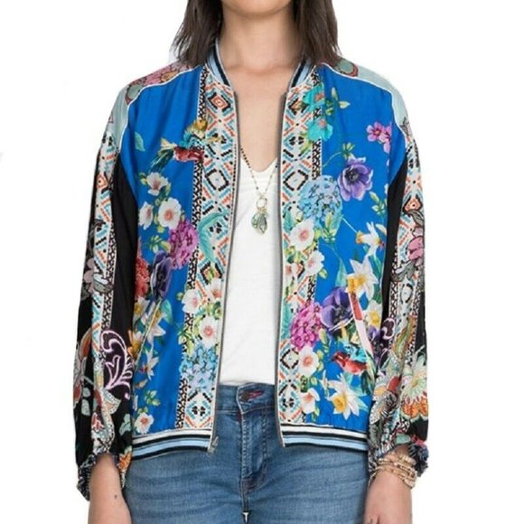 Johnny Was Mizumi Reversible Bomber Jacket - C44620B3 - Picture 1 of 3